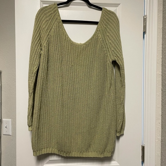 Nasty Gal V Back Oversized Open Back Sweater - Picture 1 of 3